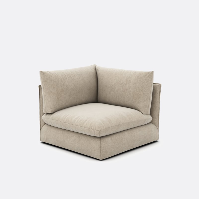 Eckelement Malo Für Modulares Sofa, Aus Meliertem Polyester