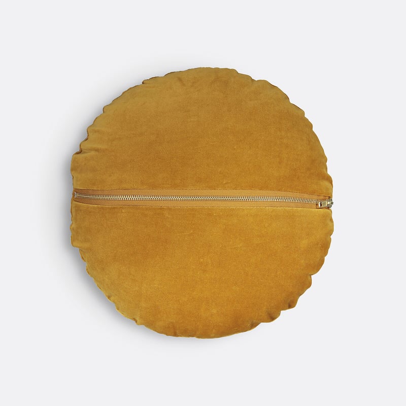 Kissen Velvet, Rund Mit Samtbezug