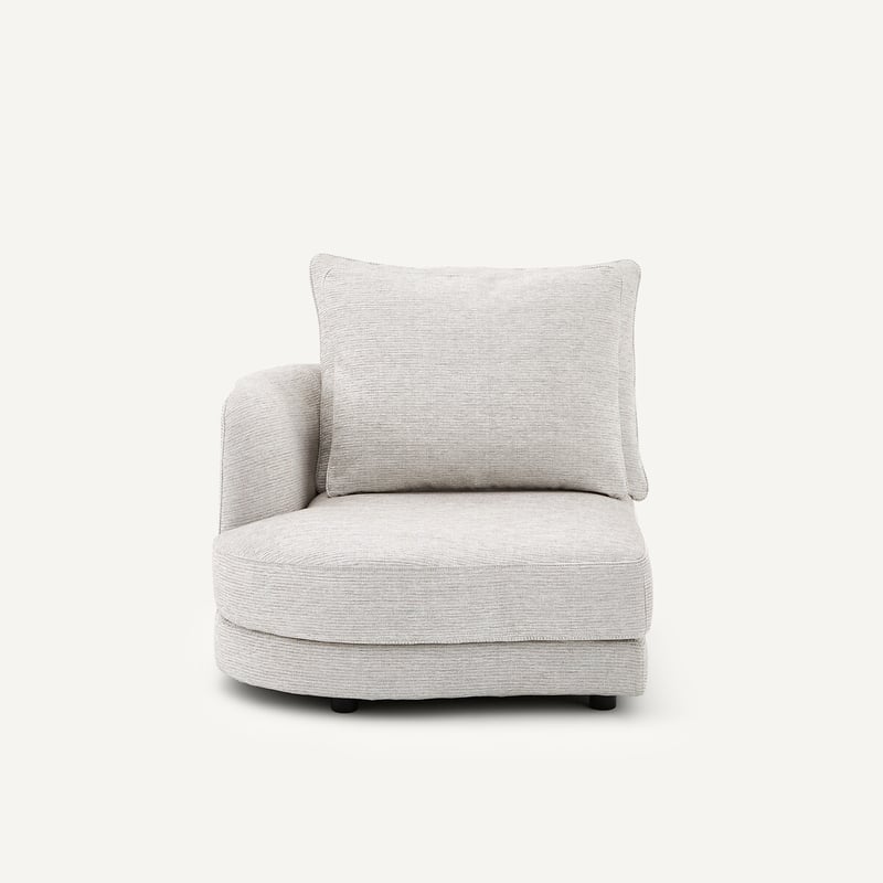 Am.pm Linkes, Abgerundetes Sofa-element, Modular, Aus Recycelter Baumwolle, Tiberio