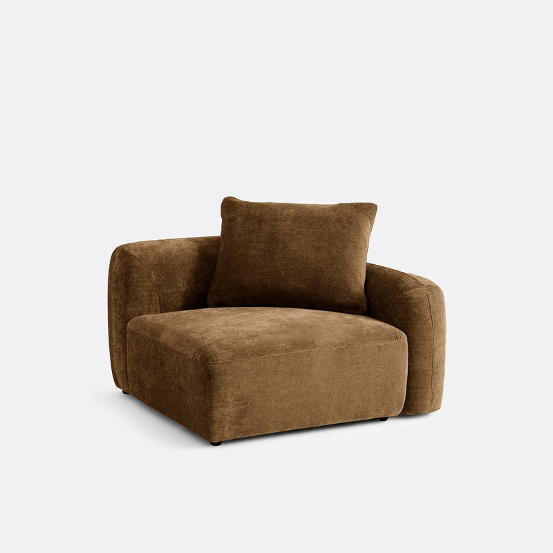 Halbsofa Mit Gerader Armlehne Für Modulares, Jacquard-chenille, Amad