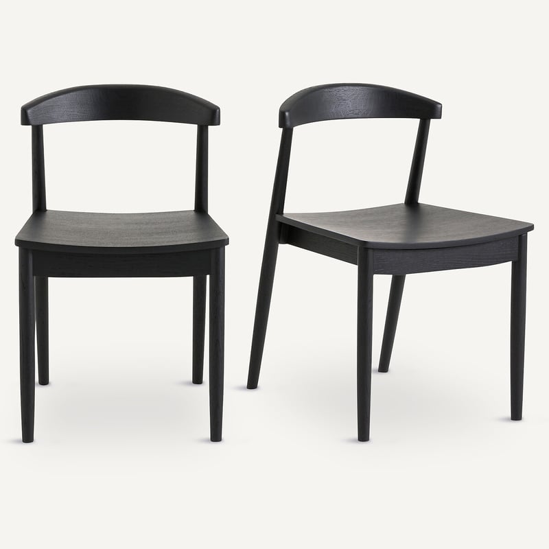 Am.pm 2er-set Stühle Galb, Eiche Schwarz