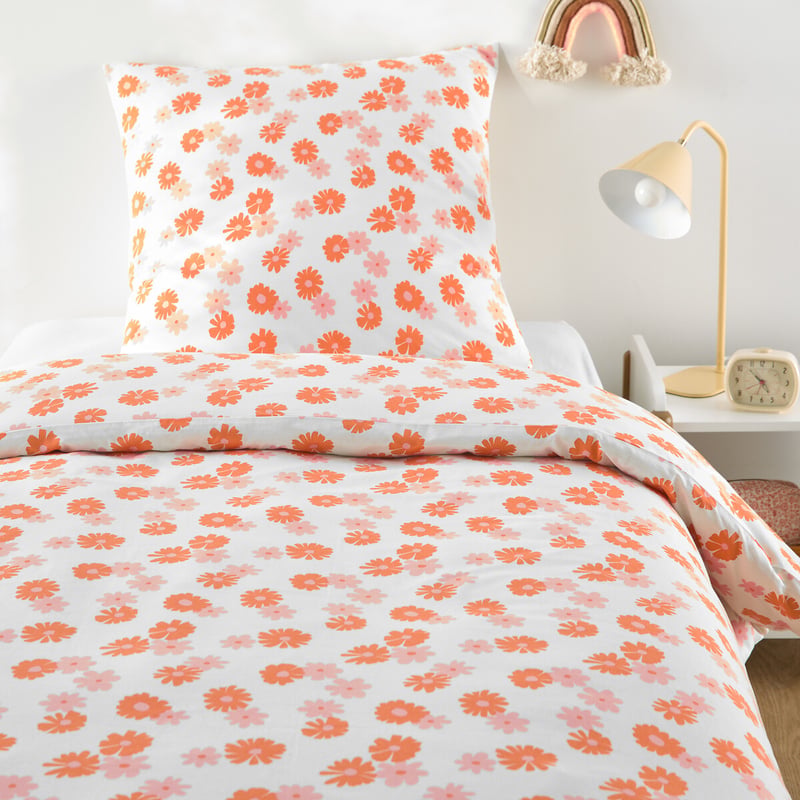 La Redoute Interieurs Kinderbettwäsche Aus 50 % Recycelter Baumwolle, Quadratischer Kissenbezug, Marguerites