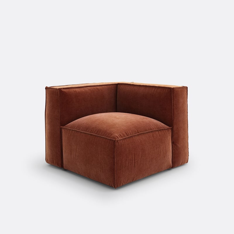 Eckelement Seven Für Modulares Sofa, Vintage-cord