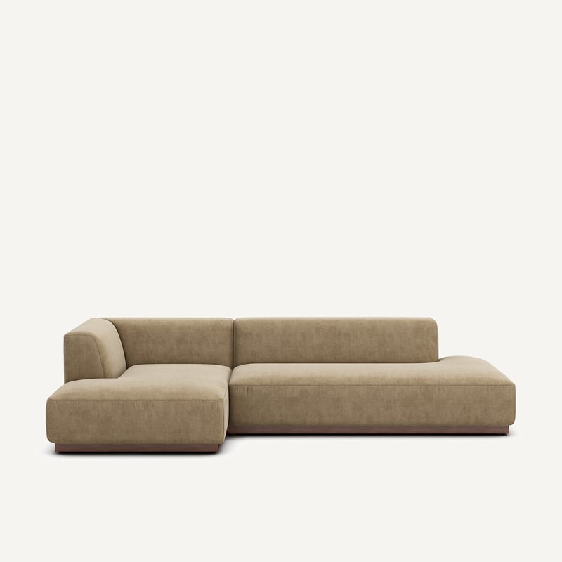 Am.pm Ecksofa Links Xl In Stonewashed Velours, Jacopo