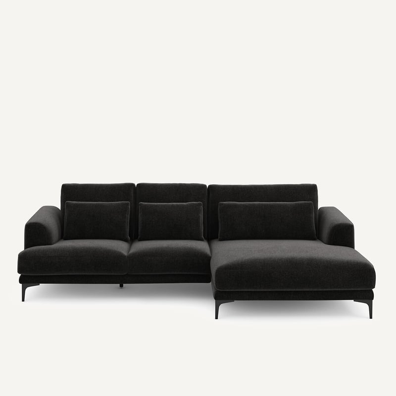 Am.pm Ecksofa Meridian Xl Rechts In Chenille-velours, Marsile