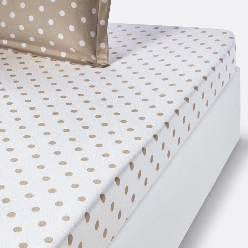 La Redoute Interieurs Getupftes Fixleintuch Clarisse, Flanell