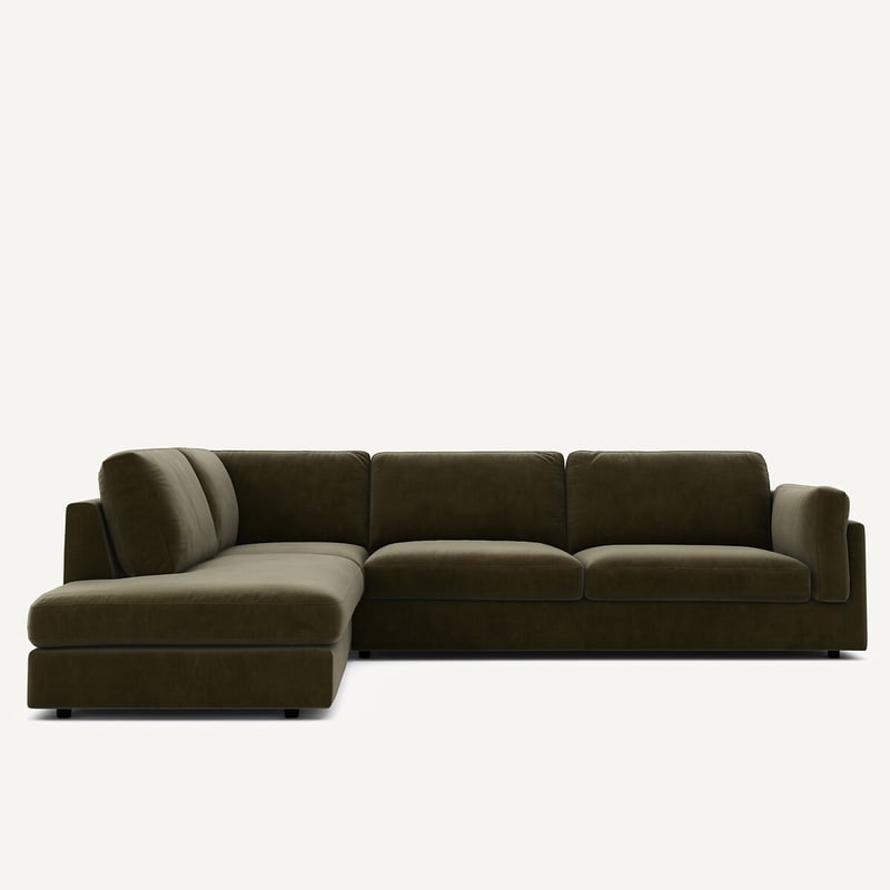 Am.pm Ecksofa Mit Meridian, Umwandelbar, Aus Samt, César
