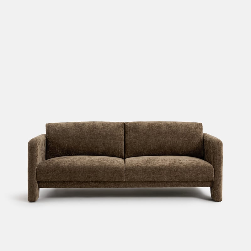 Gerades Sofa, 2- Oder 3-sitzer, Aus Geflammter Chenille, Molta