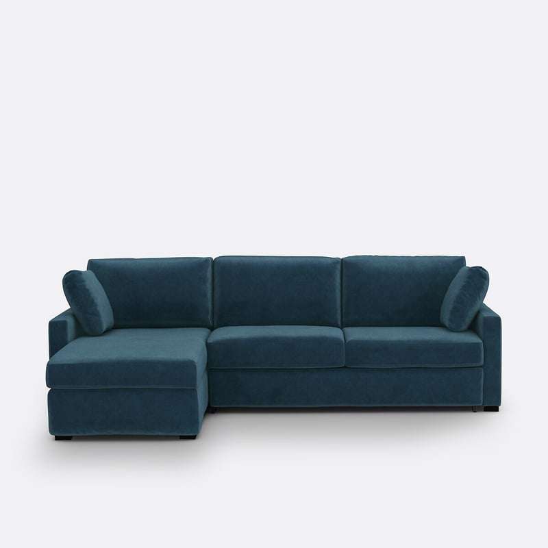4-sitzer Ecksofa Timor Mit Schlaffunktion, Velours, Comfort Bultex®