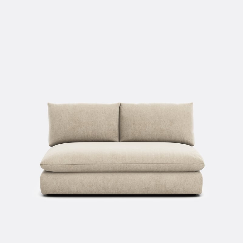 2-sitziges Sitzelement Malo, Für Modulares Sofa, Aus Meliertem Polyester