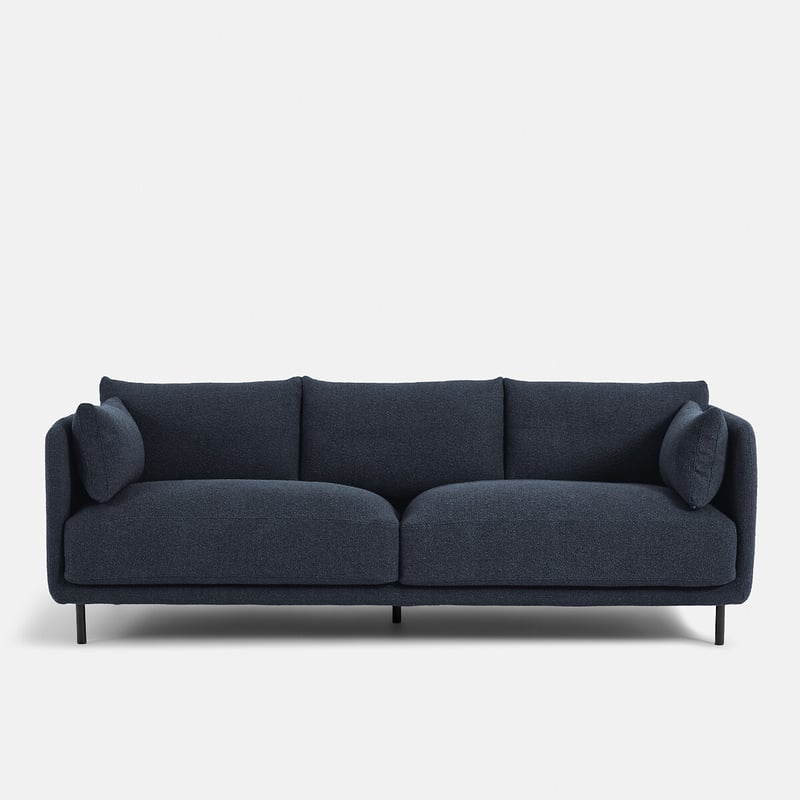 Gerades Sofa Victor, 3- Oder 4-sitzig, Aus Feinem Bouclé