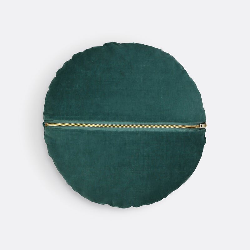 Kissen Velvet, Rund Mit Samtbezug