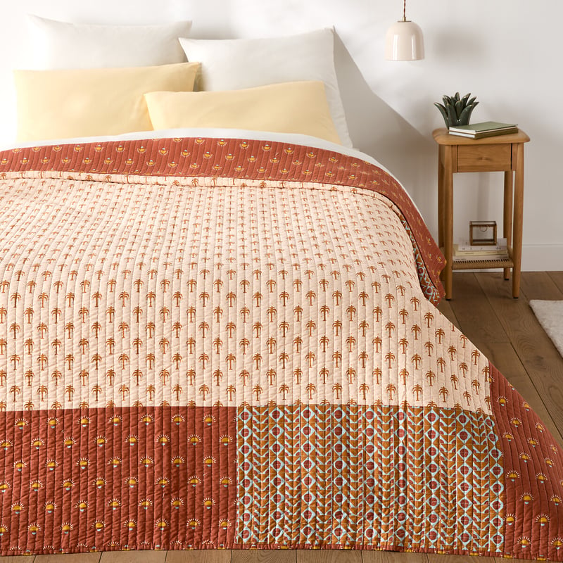 La Redoute Interieurs Bettüberwurf Kantha Patchwork Bedruckt, Gewaschene Baumwolle, Nizar