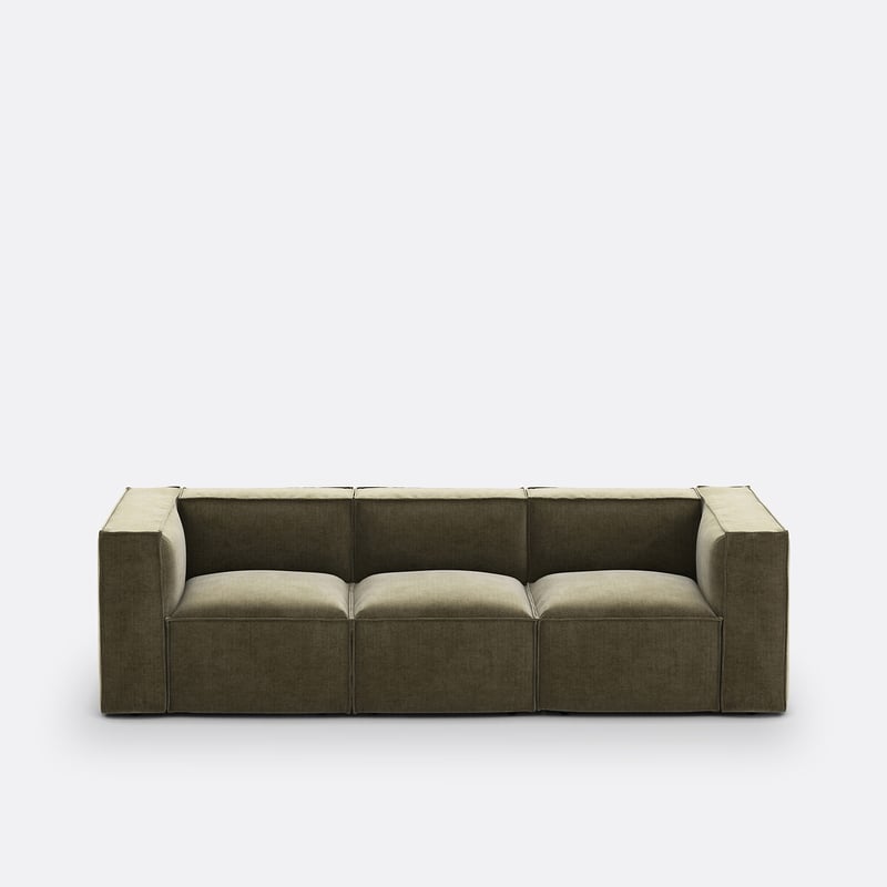 Modulares Sofa Seven, 3-sitzer, Vintage-cord