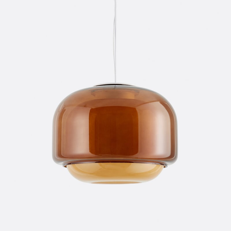 Hängeleuchte Aus Farbigem Glas Ø30,5 Cm, Kinoko