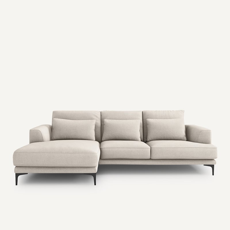 Am.pm Ecksofa Marsile Mit Ecke Links, Strukturgewebe Viskose/leinen