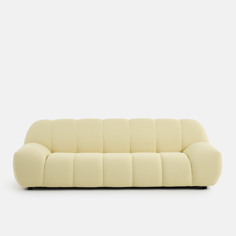 Gerades Sofa, 4-sitzer, Aus Gestepptem Stoff, Nuria