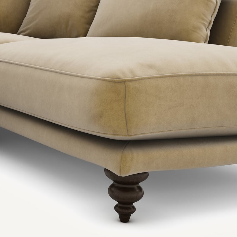 Am.pm Ecksofa, Aus Samt, Lazare