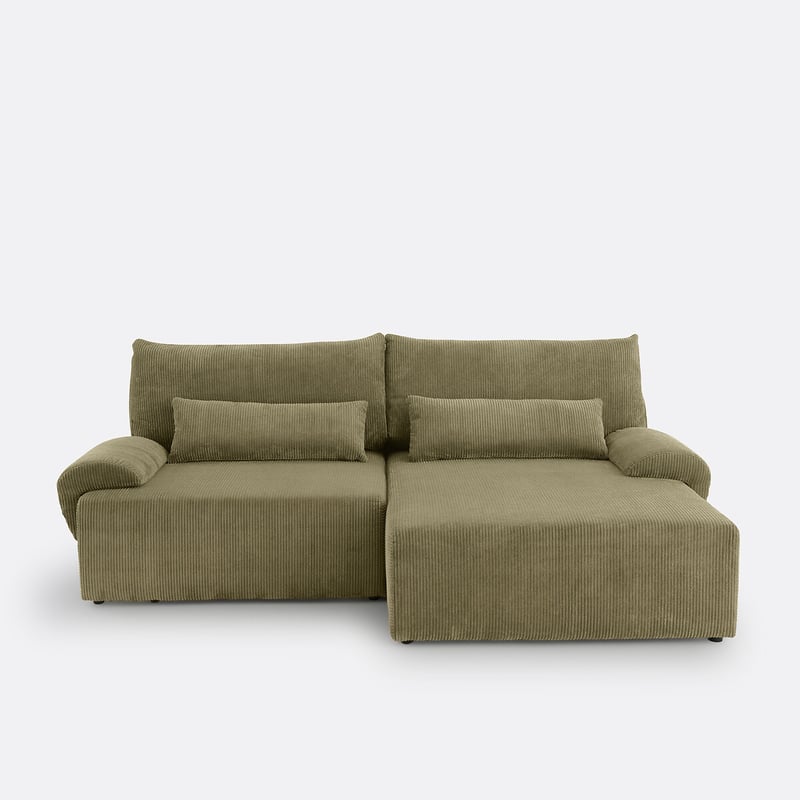 Umbaubares Ecksofa Mit Bettkasten, Cord, Maona