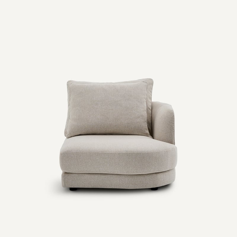 Am.pm Rechtes, Abgerundetes, Modulares Halbsofa Aus Tweed, Tiberio