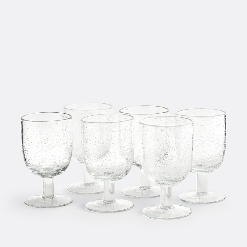 La Redoute Interieurs 6er-set Gläser Mit Fuss Faraji, Blasenglas