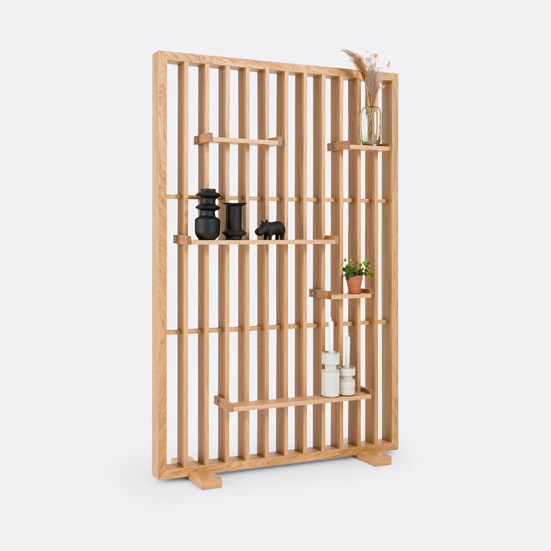 La Redoute Interieurs Trennwandregal Mit Eichenfurnier, B120 Cm, Mineva