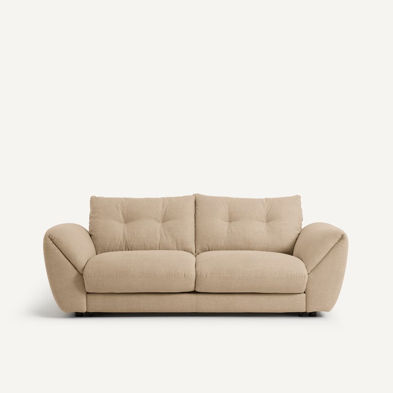 Am.pm 3p-sofa, Umwandelbar, Meliertes Leinen, Edgar