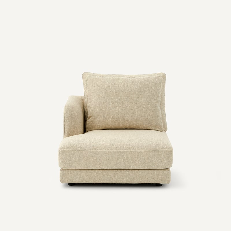 Am.pm Linkes Sofasitzelement, Modular, Aus Bouclé, Tiberio
