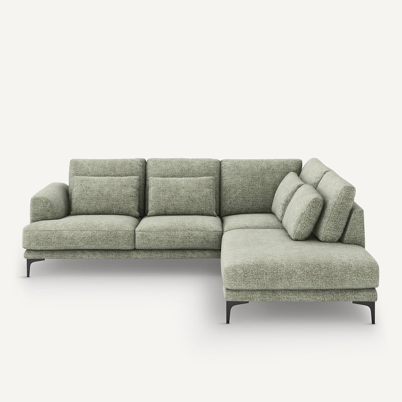 Am.pm Geschlossenes Ecksofa Marsile Mit Ecke Rechts, Strukturbaumwolle