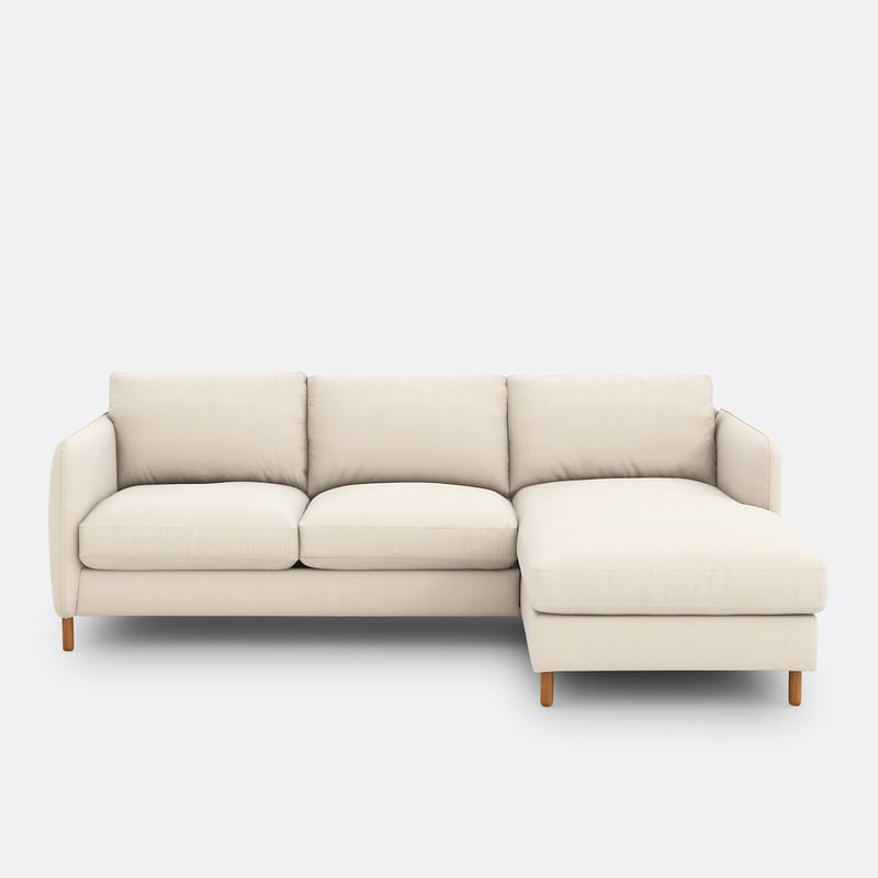 Ecksofa Loméo, Rechtwinklig, 4-sitzer, Aus Polyester