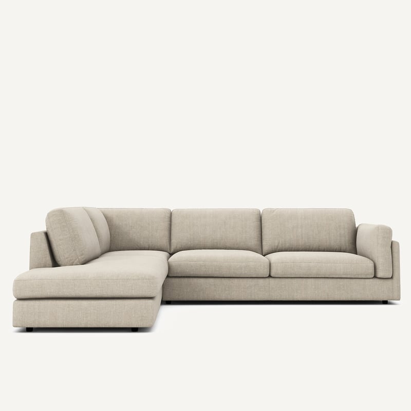 Am.pm Ecksofa Mit Chaiselongue Aus Baumwolle Und Leinen, César