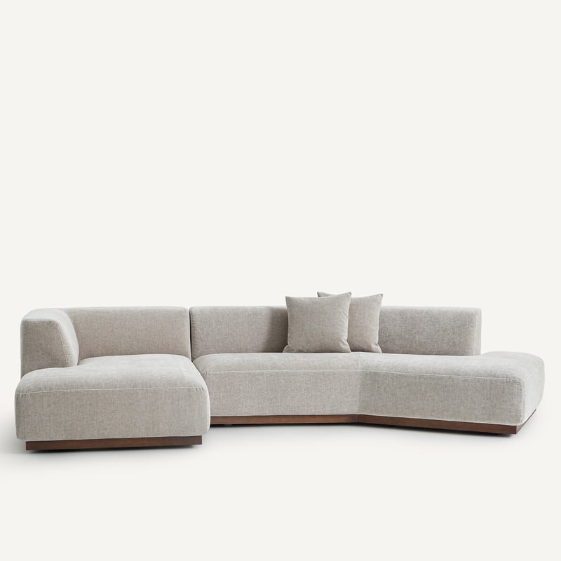 Am.pm Ecksofa Links Offen Velours Chenille, Jacopo
