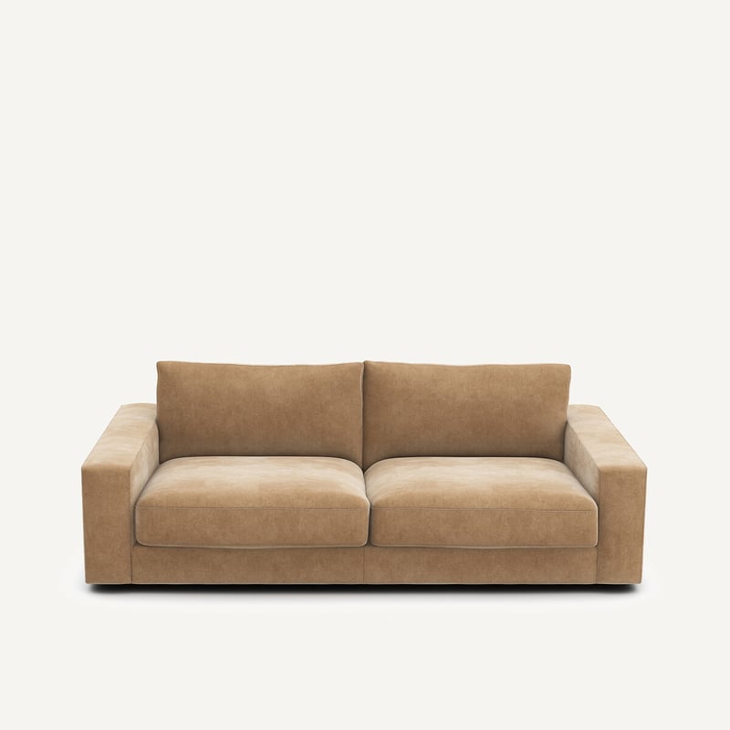 Am.pm Schlafsofa In Stonewashed Velours, Skander
