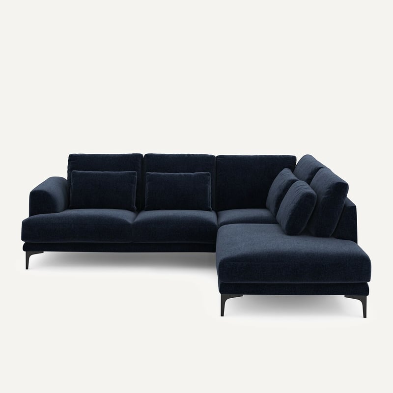 Am.pm Sofa Mit Geschlossener Rechter Ecke Aus Chenille-velours, Marsile