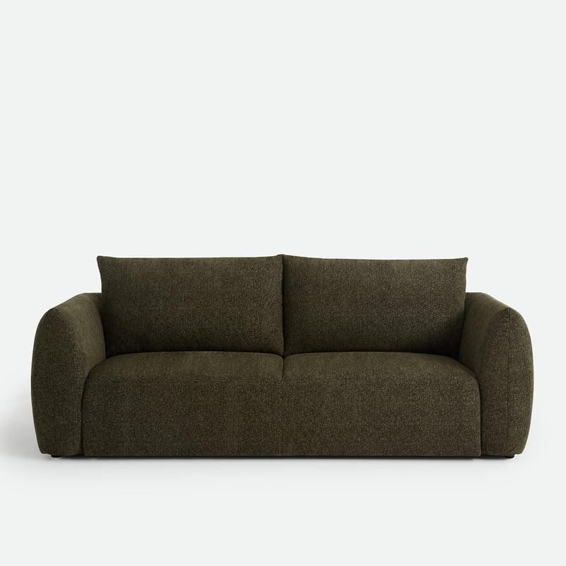 Gerades Sofa, 3- Oder 4-sitzer, Aus Melierter Chenille, Edith