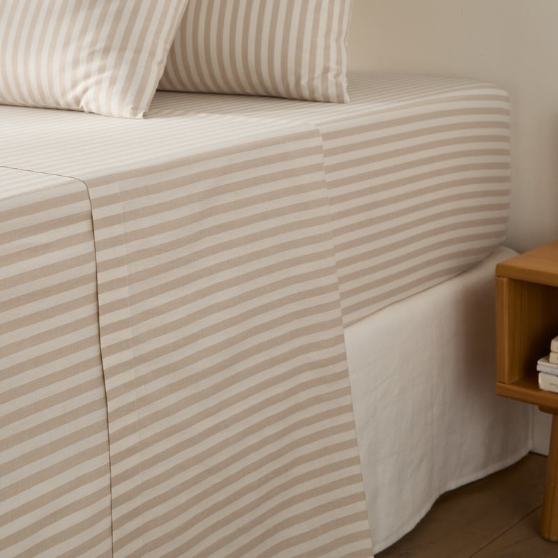 La Redoute Interieurs Leintuch Aus Baumwolle, Soizic Beige