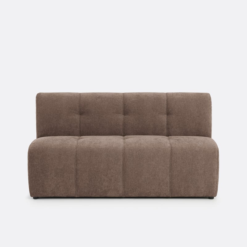 Modulares Tischbankelement, 3-sitzer, Aus Feiner Chenille, Aneta