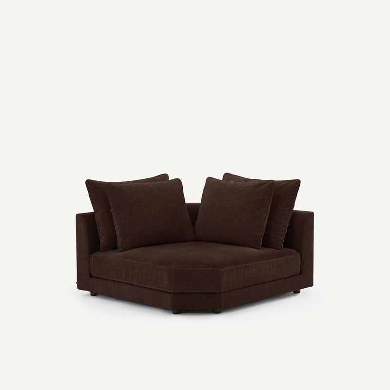 Am.pm Modulares Ecksofa Aus Chenille-velours, Tiberio
