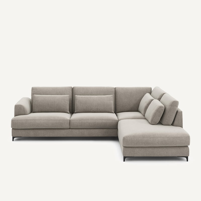 Am.pm Umwandelbares, Gerades Ecksofa, Chenille-velours, Marsile