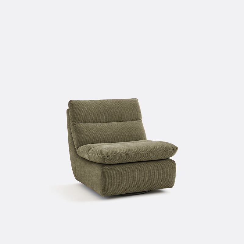 Drehbarer Sessel Aus Geprägtem Velours, Erable