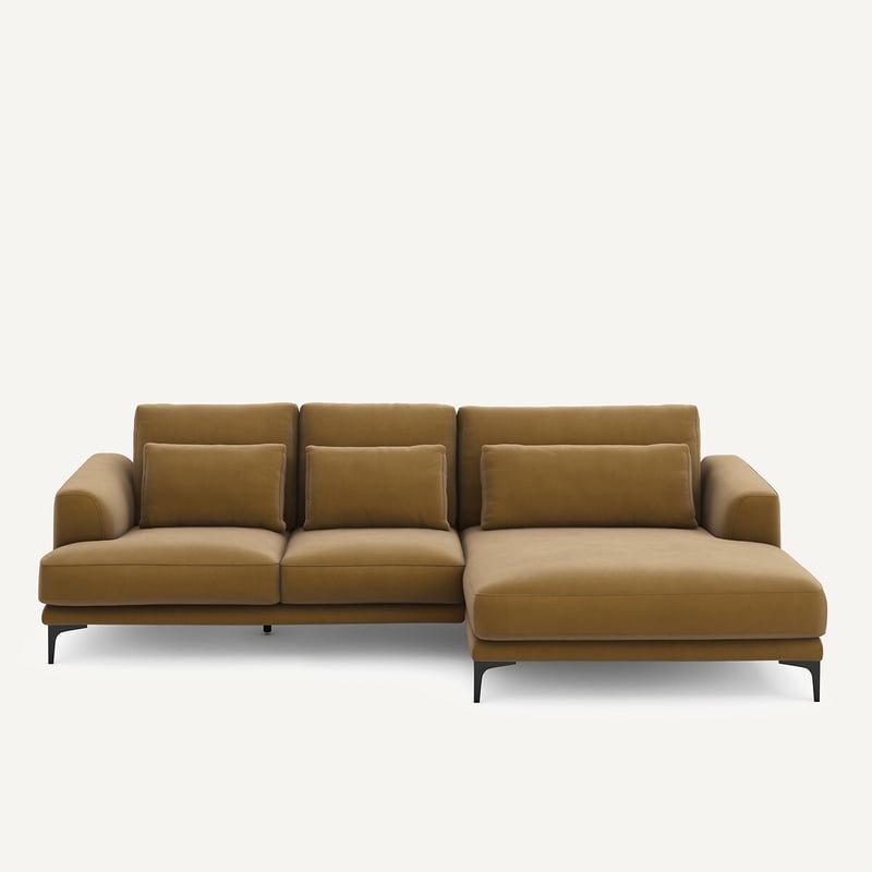 Am.pm Ecksofa Meridian Xl Rechts In Leinenvelours, Marsile