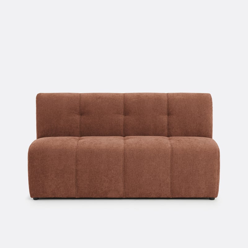 Modulares Tischbankelement, 3-sitzer, Aus Feiner Chenille, Aneta
