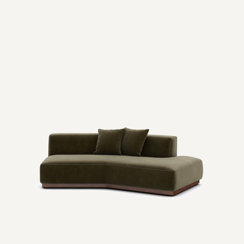 Am.pm Halbes Gerades Sofa Aus Samt, Jacopo