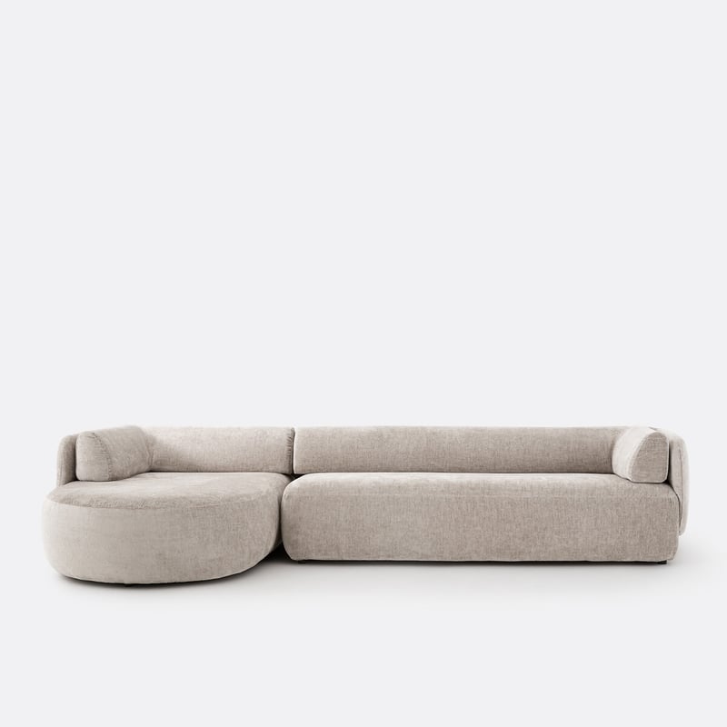 Ecksofa Mit Ecke Links Méridiano, Dicker Samt