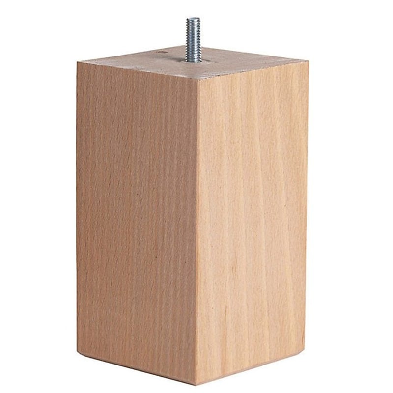 4er-pack Bettfüsse, Quadratisch, H. 15 Cm