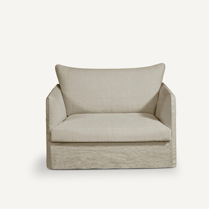Am.pm Xl-sessel Néo Chiquito, Dickes Leinen Stonewashed