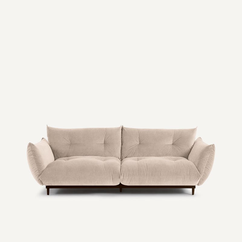 Am.pm 3-sitzer-sofa, Velours Stone, Vitoria