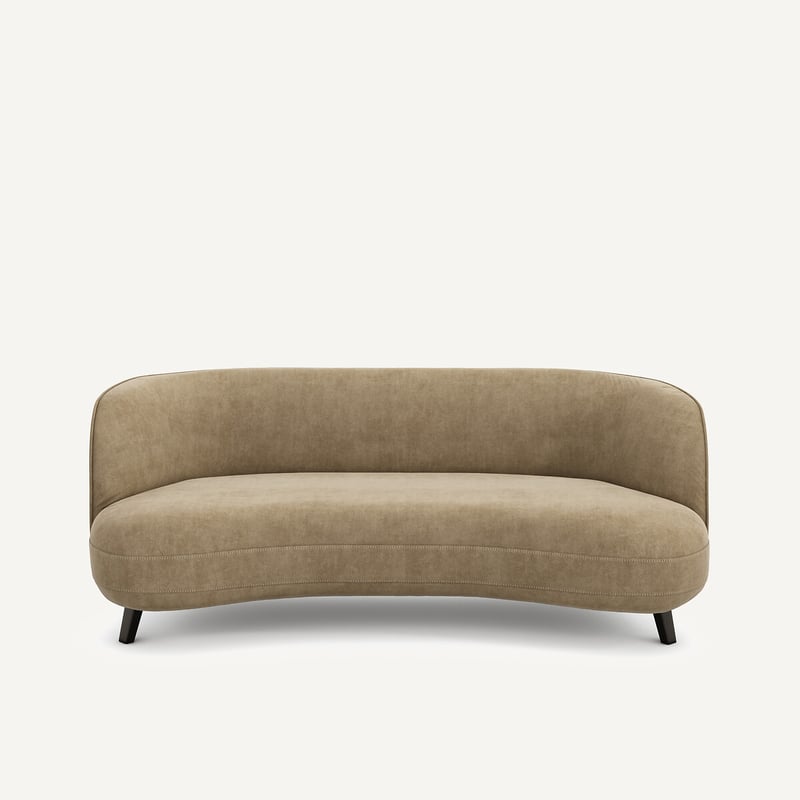 Am.pm X Emmanuel Gallina 3-sitzer-sofa, Stonewashed Velours, Rosebury, Design Emmanuel Gallina
