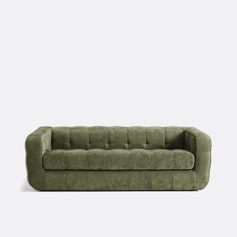 Gerades Sofa Pieta, 2- Oder 3-sitzer, Aus Dickem Samt
