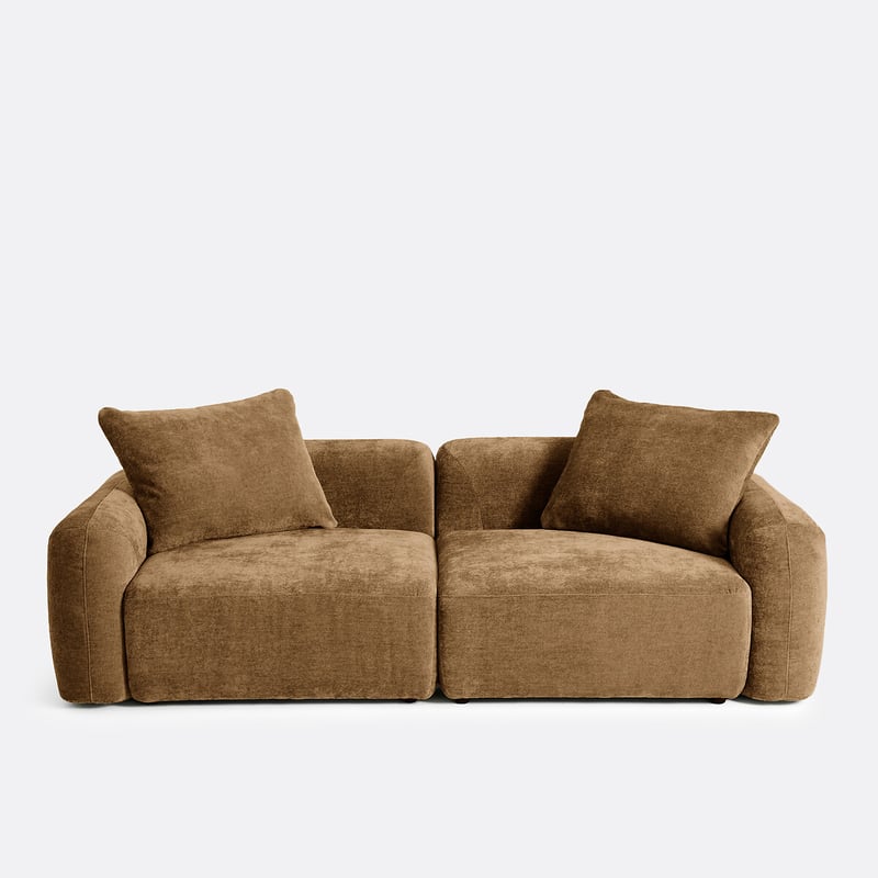 Modulares Gerades Sofa, 3-sitzer, Aus Chenille-jacquard, Amad
